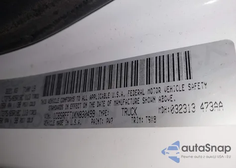 2019 Ram 1500 Big Horn/Lone Star 4X4 5'7 Box from USA, damaged, VIN 1C6SRFFT1KN830499